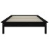 Estructura de cama madera maciza de pino negra 90x200