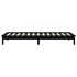 Estructura de cama madera maciza de pino negra 90x200