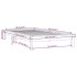 Estructura de cama madera maciza de pino negra 90x200