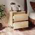 Mesita de noche patas madera maciza roble Sonoma 40x35x50