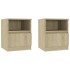 Mesitas de noche 2 uds contrachapada roble Sonoma 40x40x50