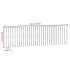 Cabecero de cama de pared madera maciza pino gris 204x3x60