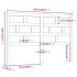 Cabecero de cama madera maciza de pino gris 166x4x100
