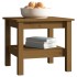 Mesa de centro madera maciza de pino marrón miel 45x45x40