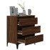 Aparador madera contrachapada marrón roble 60x35x70