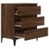 Aparador madera contrachapada marrón roble 60x35x70