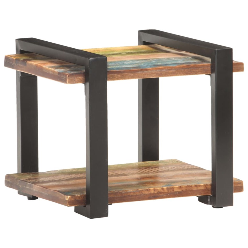 Mesita de noche de madera maciza reciclada 50x40x40