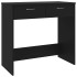 Escritorio de madera contrachapada negro 80x40x75