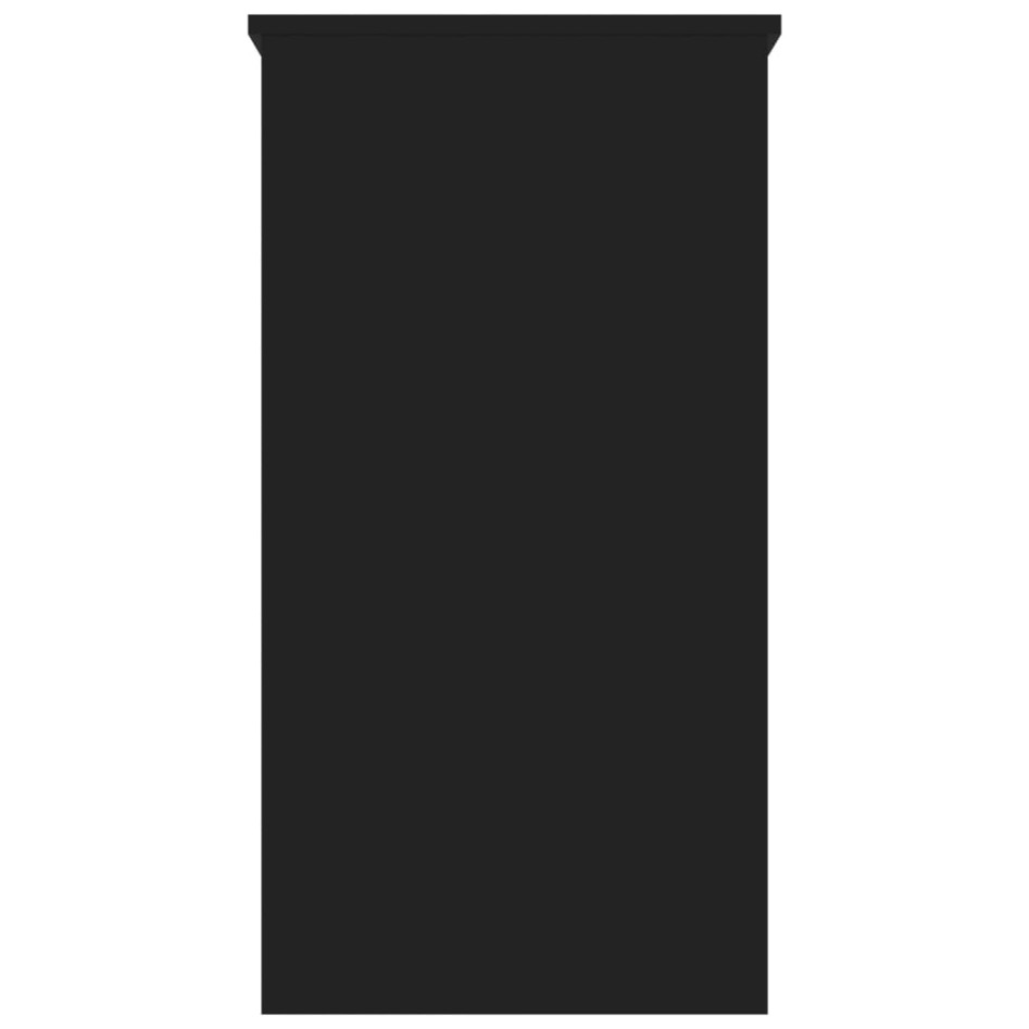 Escritorio de madera contrachapada negro 80x40x75