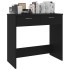 Escritorio de madera contrachapada negro 80x40x75