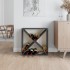 Botellero de madera maciza de pino gris 62x25x62