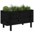 Arriate elevado de jardín madera maciza pino negro 101x50x57