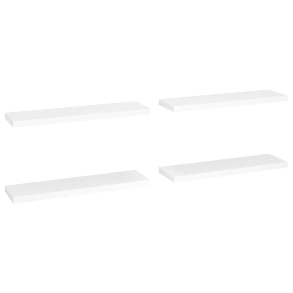 Estantes flotantes de pared 4 uds MDF blanco 90x23,5x3,8
