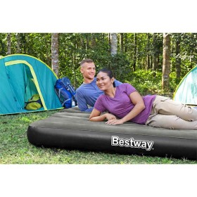 Bestway Colchón inflable 3 en 1 negro y gris 188x99x25