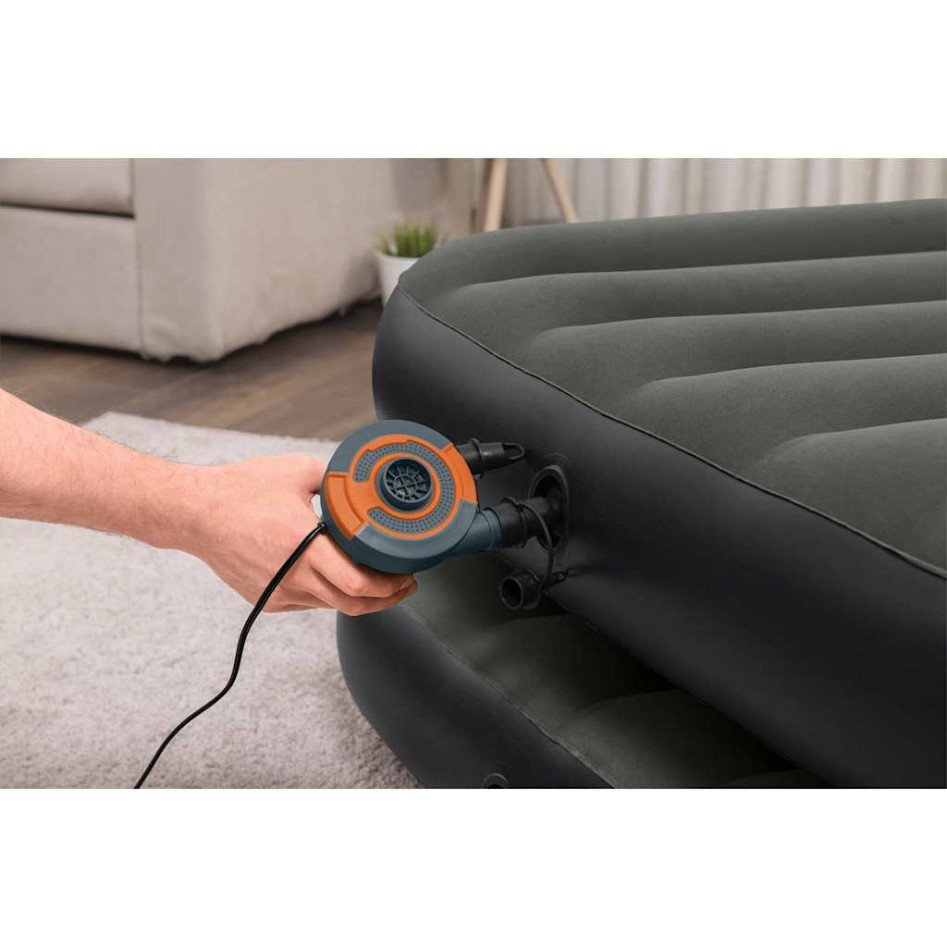 Bestway Colchón inflable 3 en 1 negro y gris 188x99x25
