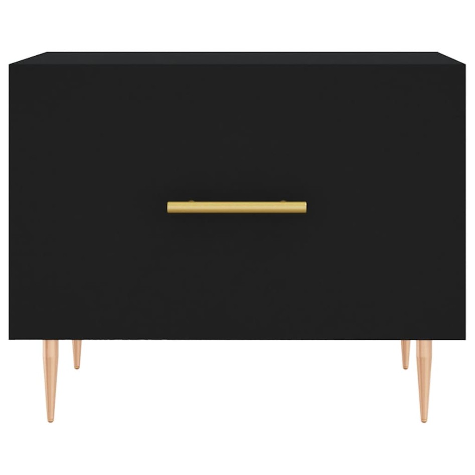 Mesa de centro madera contrachapada negro 50x50x40