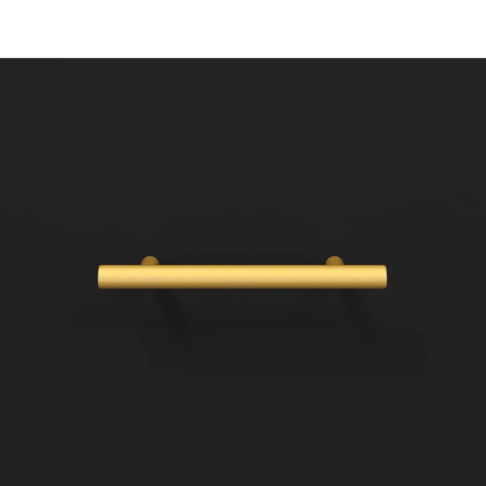 Mesa de centro madera contrachapada negro 50x50x40