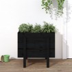 Jardinera de madera maciza de pino negro 62x50x57 cm