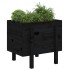 Jardinera de madera maciza de pino negro 62x50x57