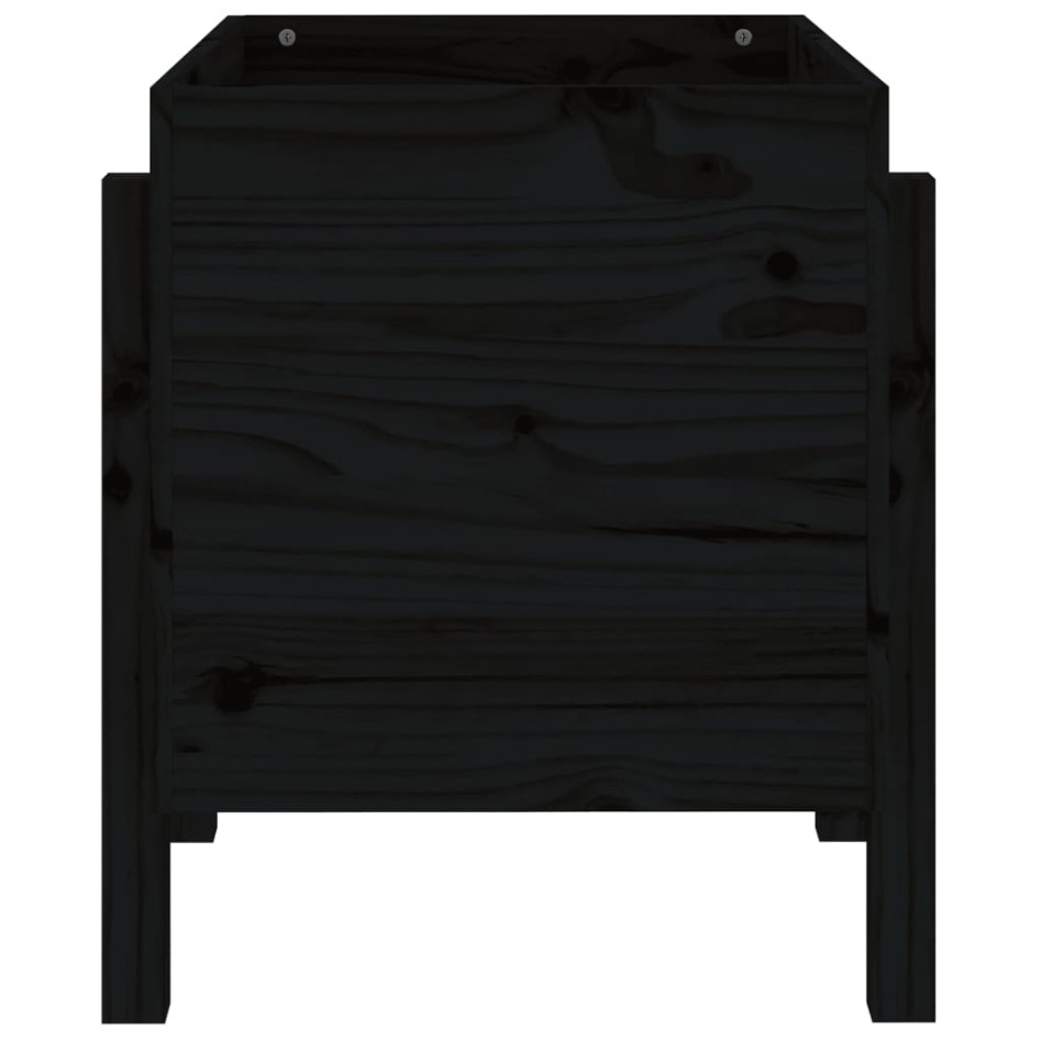 Jardinera de madera maciza de pino negro 62x50x57