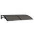 Marquesina de puerta policarbonato negro 150x100