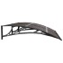 Marquesina de puerta policarbonato negro 150x100