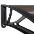 Marquesina de puerta policarbonato negro 150x100