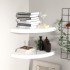 Estante flotante de pared 2 uds MDF blanco brillo 35x35x3,8