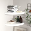 Estante flotante de pared 2 uds MDF blanco brillo 35x35x3,8 cm