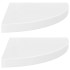 Estante flotante de pared 2 uds MDF blanco brillo 35x35x3,8