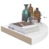 Estante flotante de pared 2 uds MDF blanco brillo 35x35x3,8
