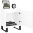 Mesitas noche 2 uds madera ingeniería blanco brillo 40x30x50