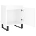 Mesitas noche 2 uds madera ingeniería blanco brillo 40x30x50
