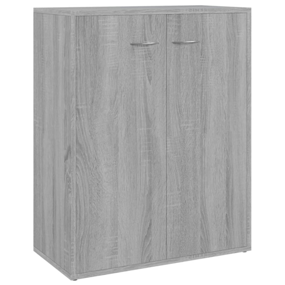 Aparador de madera contrachapada gris Sonoma 60x30x75