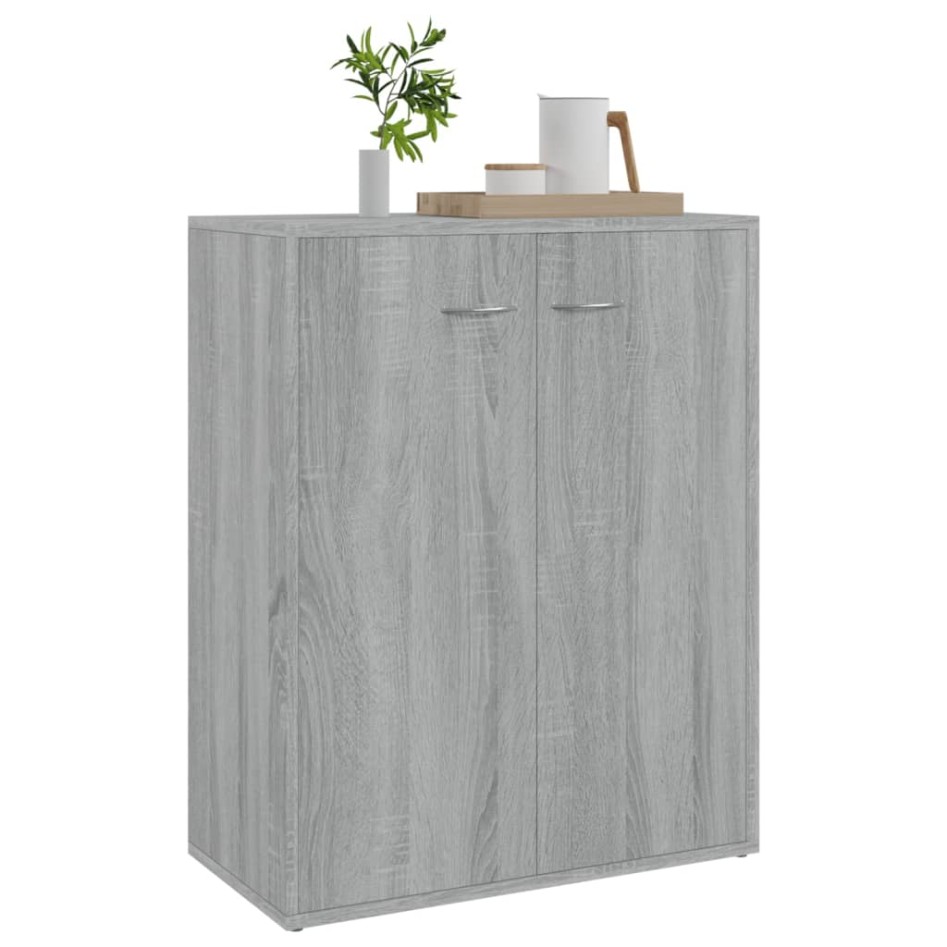 Aparador de madera contrachapada gris Sonoma 60x30x75