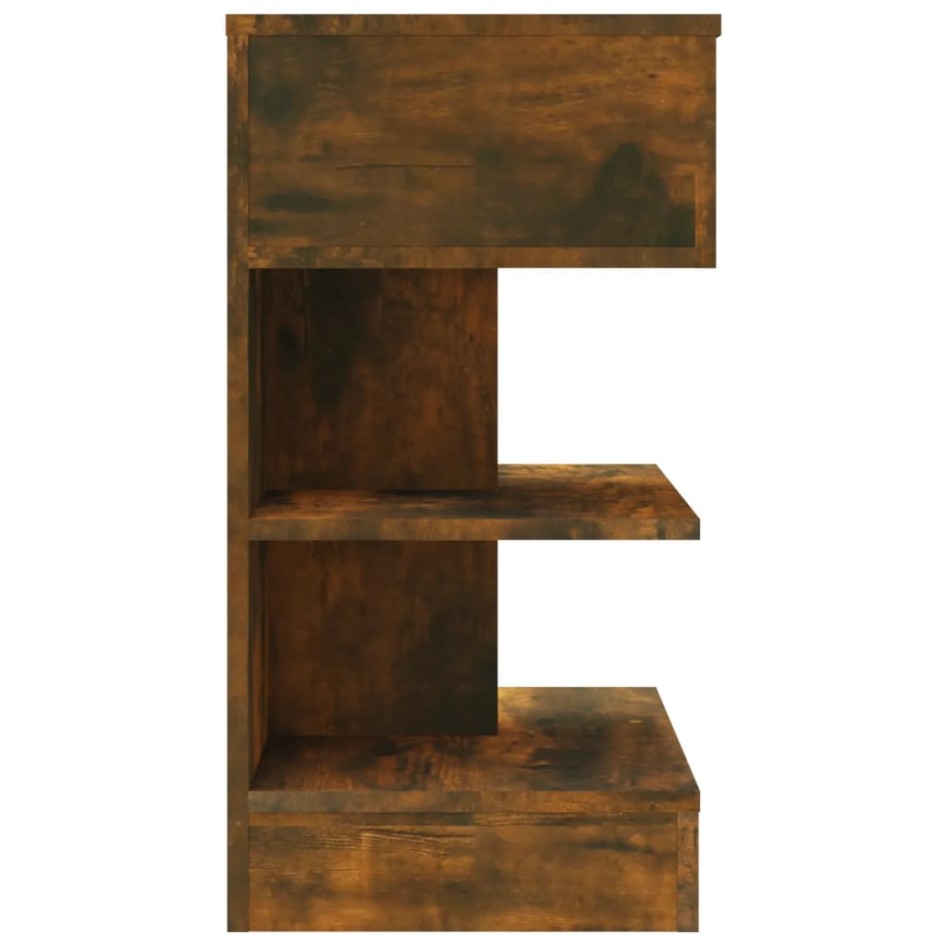 Mesitas de noche 2 uds contrachapado roble ahumado 40x35x65