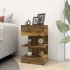 Mesitas de noche 2 uds contrachapado roble ahumado 40x35x65
