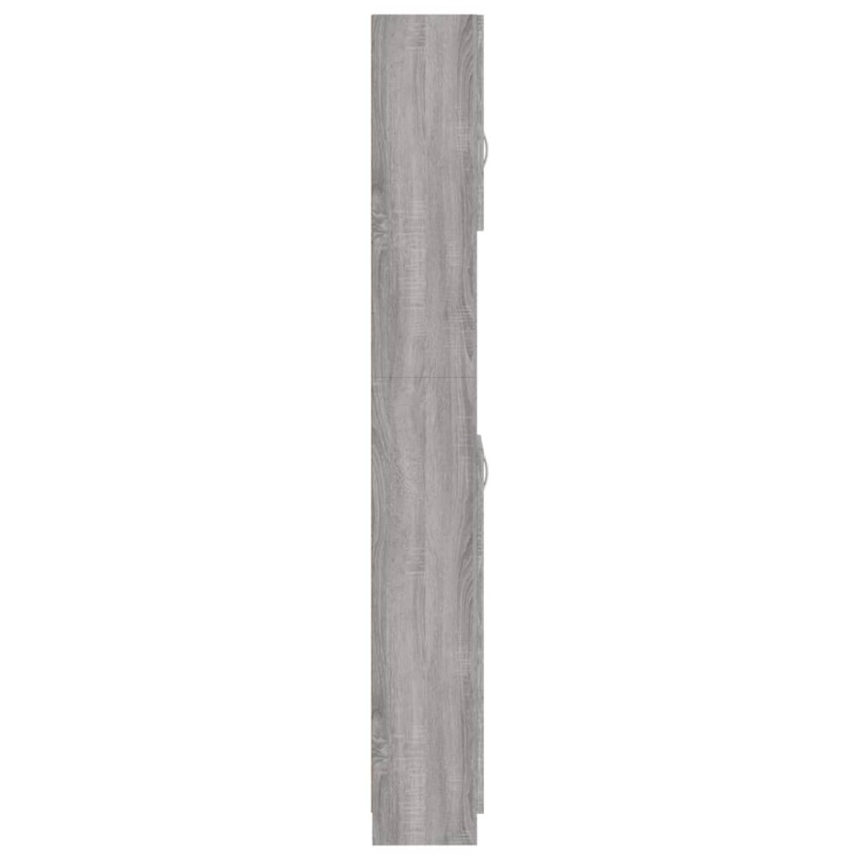 Armario de baño madera de ingeniería gris Sonoma 32x25,5x190