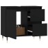 Armario de baño madera contrachapada negro 65x33x60
