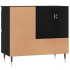 Armario de baño madera contrachapada negro 65x33x60