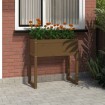 Jardinera madera maciza de pino marrón miel 78x40x81 cm