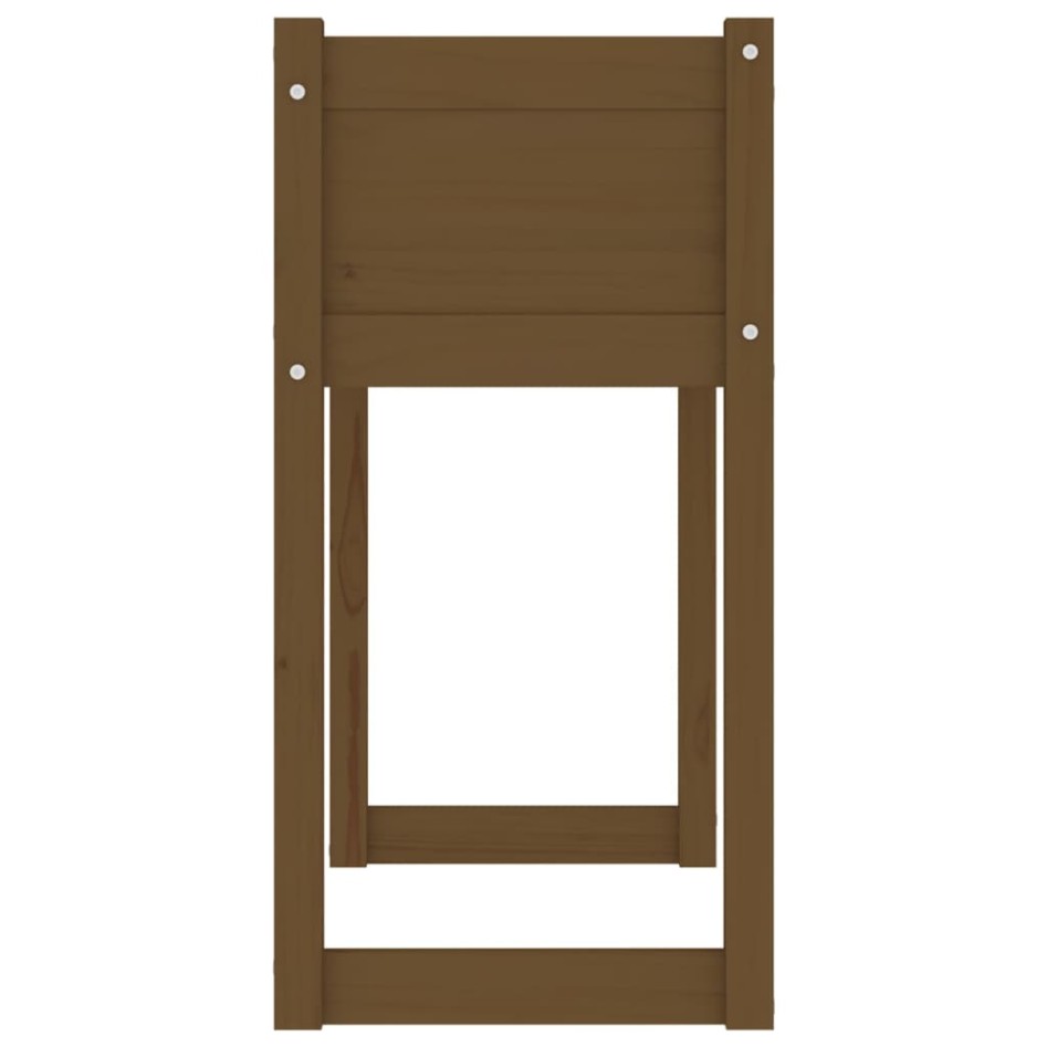 Jardinera madera maciza de pino marrón miel 78x40x81