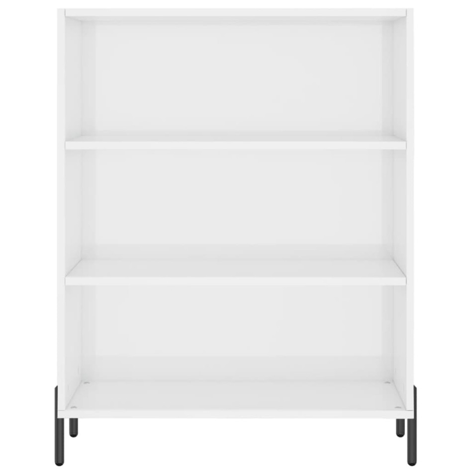 Estantería madera de ingeniería blanco brillo 69,5x32,5x90