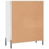 Estantería madera de ingeniería blanco brillo 69,5x32,5x90