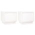 Mesitas de noche 2 uds madera maciza de pino blanco 35x34x32