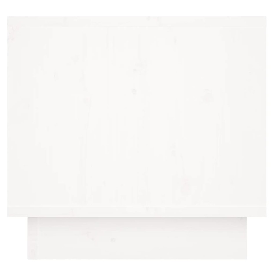 Mesitas de noche 2 uds madera maciza de pino blanco 35x34x32