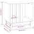 Cama para perros madera maciza pino marrón miel 60x45x57
