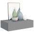 Estantes de pared con cajón 2 uds MDF gris 40x23,5x10