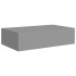 Estantes de pared con cajón 2 uds MDF gris 40x23,5x10