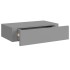 Estantes de pared con cajón 2 uds MDF gris 40x23,5x10